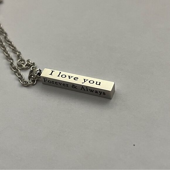 Stainless Steel Three-dimensional Square Block necklace Pendant - Picture 2 of 6